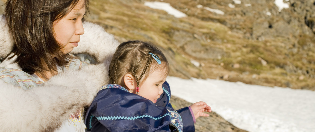 inuit woman and her child